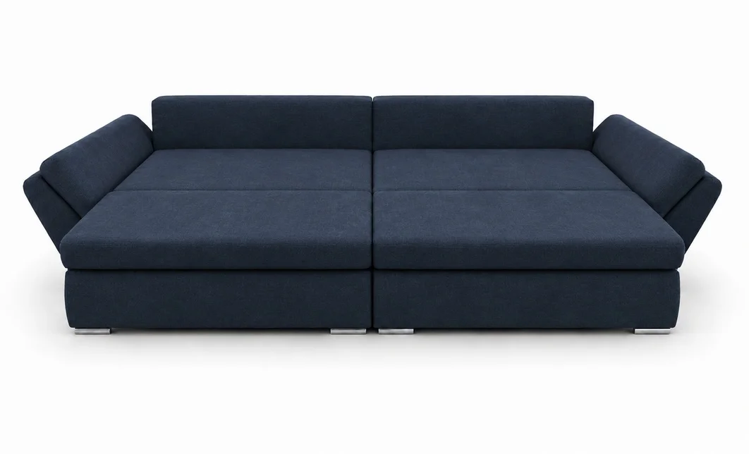Canapea Extensibilă Confort cu Spumă HR, Bleumarin Închis 2