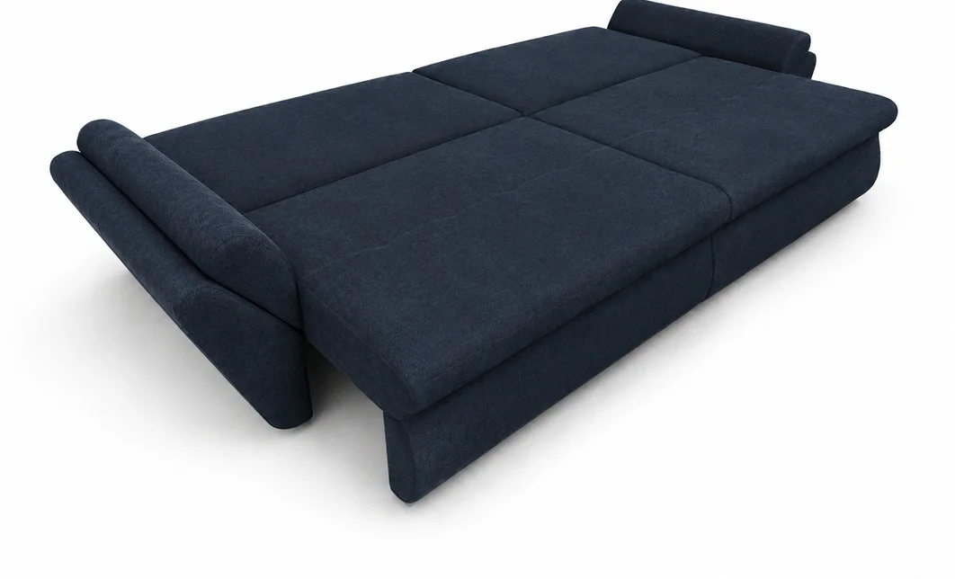 Canapea Extensibilă Confort cu Spumă HR, Bleumarin Închis 3