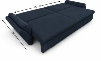 Canapea Extensibilă Confort cu Spumă HR, Bleumarin Închis 4