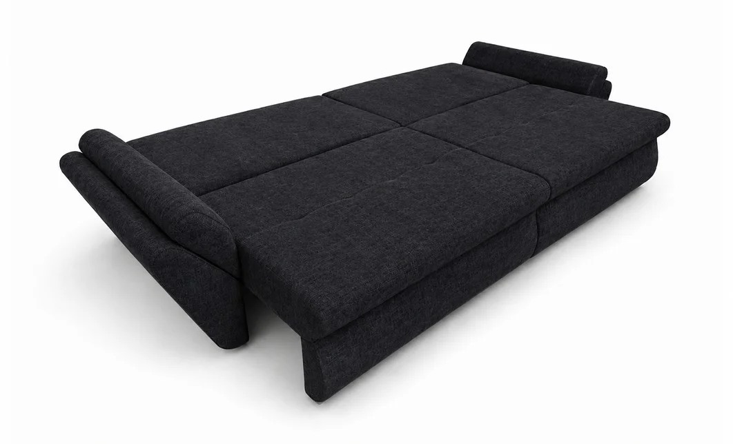 Canapea Extensibilă Confort cu Spumă HR, Gri Cărbune 5