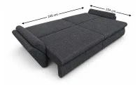 Canapea Extensibilă Confort cu Spumă HR, Gri Plumb 10