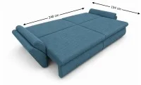 Canapea Extensibilă Confort cu Spumă HR, Albastru Mediteranean 10