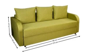 Canapea Extensibilă Corina Bonell, Verde