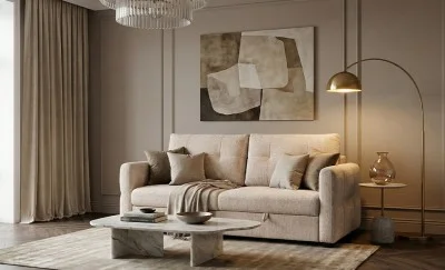 Canapea Extensibilă Cremona 7911-02, Beige