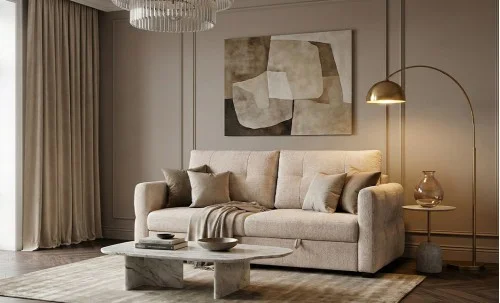 Canapea Extensibilă Cremona 7911-02, Beige