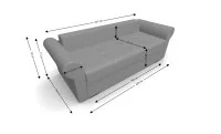 Canapea Extensibilă Elsa Mini, Gri 5