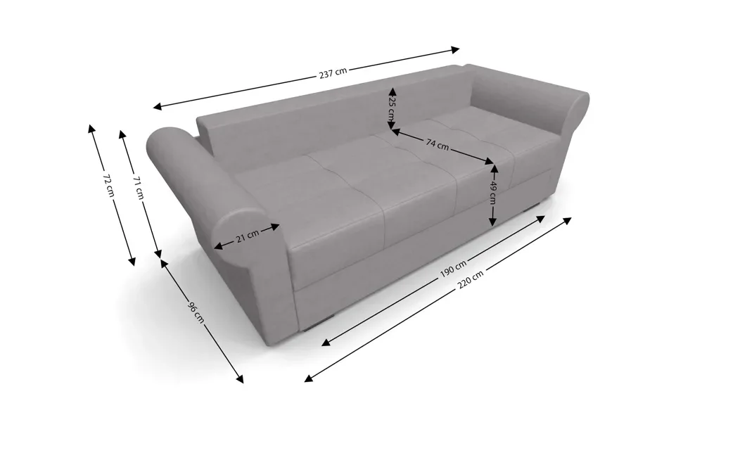 Canapea Extensibilă Elsa Mini, Bej 5