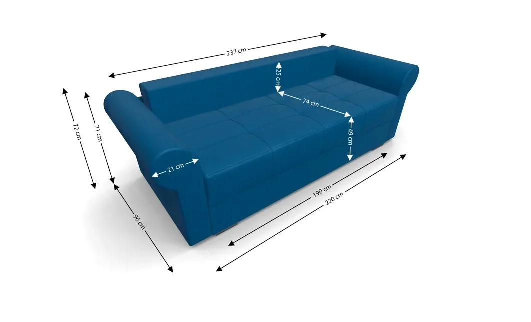 Canapea Extensibilă Elsa Mini, Turquaz 5