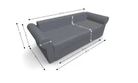 Canapea Extensibilă Elsa Mini, Gri antracit 5
