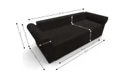 Canapea Extensibilă Elsa Mini, Maro inchis 5
