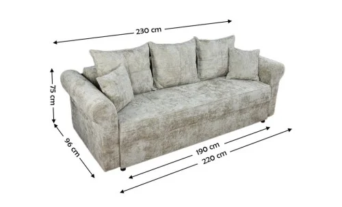 Canapea Extensibilă Elsa Bonell Mini, Bej