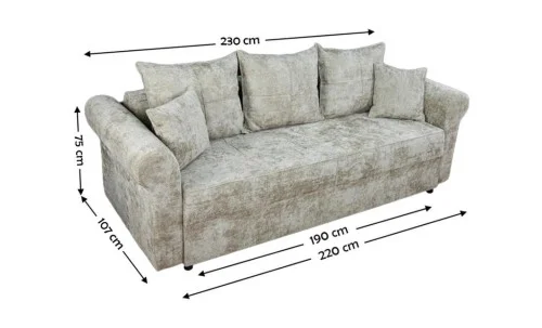 Canapea Extensibilă Elsa Bonell Max, Bej