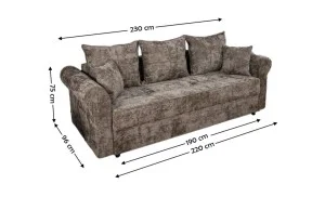 Canapea Extensibilă Elsa Bonell Mini, Maro