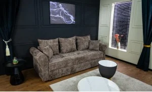 Canapea Extensibilă Elsa Bonell Mini, Maro