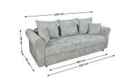 Canapea Extensibilă Elsa Memory Mini, Gri deschis 1