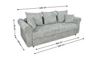 Canapea Extensibilă Elsa Bonell Max, Gri deschis 1