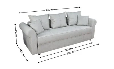 Canapea Extensibilă Elsa Bonell Max, Gri