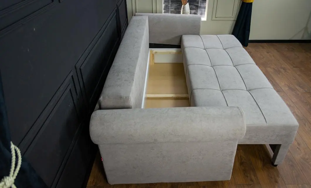 Canapea Extensibilă Elsa Bonell Mini, Bej inchis 5