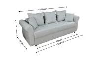 Canapea Extensibilă Elsa Bonell Mini, Gri deschis 1