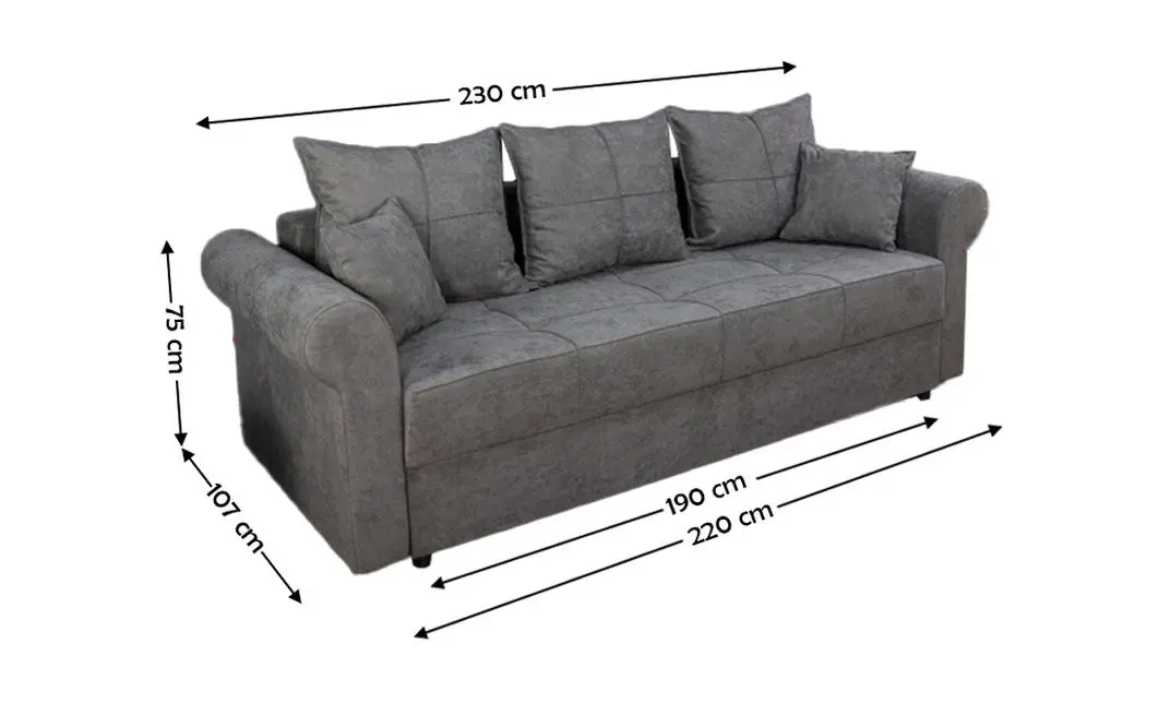 Canapea Extensibilă Elsa Memory Max, Gri inchis 1