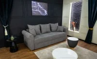 Canapea Extensibilă Elsa Bonell Max, Gri Inchis