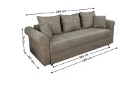 Canapea Extensibilă Elsa Memory Max, Maro deschis 1