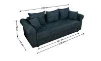 Canapea Extensibilă Elsa Bonell Mini, Gri inchis 1