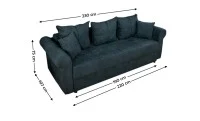 Canapea Extensibilă Elsa Bonell Max, Gri Inchis 1