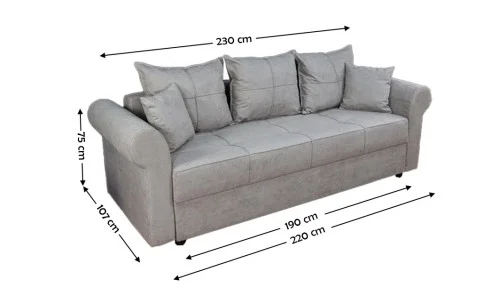 Canapea Extensibilă Elsa Bonell Max, Bej inchis