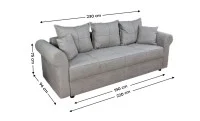 Canapea Extensibilă Elsa Memory Mini, Bej inchis 2