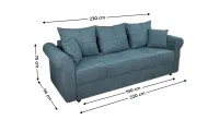 Canapea Extensibilă Elsa Bonell Mini, Gri antracit