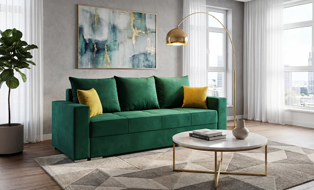 Canapea Extensibilă Claudia Bonell Max, Verde 2