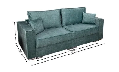 Canapea Extensibilă Inna Memory Mini, Gri albastrui