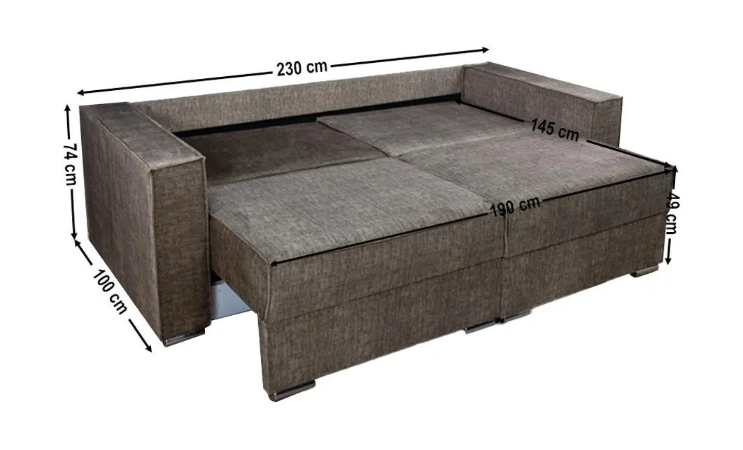 Canapea Extensibilă Inna Memory Mini, Maro inchis 4