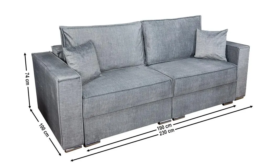 Canapea Extensibilă Inna Bonell Mini, Gri 1