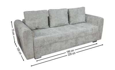 Canapea Extensibilă Lacrima Memory Max, Gri deschis