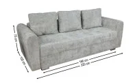 Canapea Extensibilă Lacrima Memory Max, Gri deschis