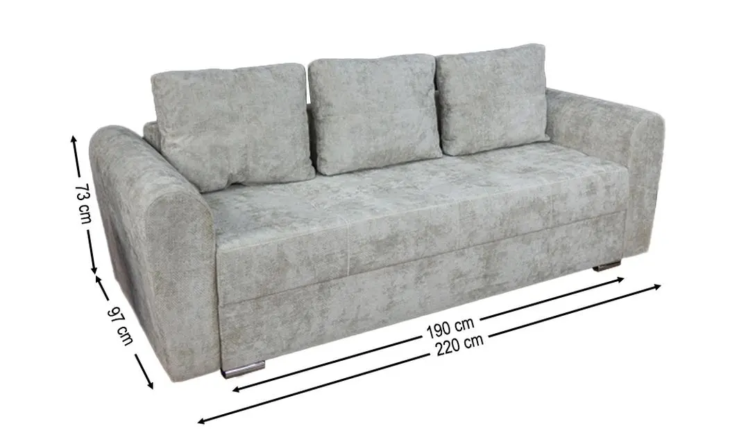 Canapea Extensibilă Lacrima Memory Mini, Gri deschis 1