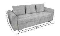 Canapea Extensibilă Lacrima Memory Mini, Gri deschis 1