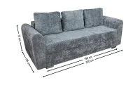 Canapea Extensibilă Lacrima Memory Max, Gri închis