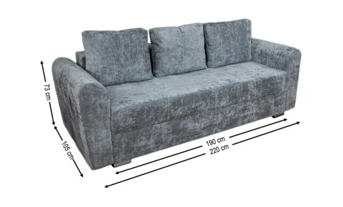 Canapea Extensibilă Lacrima Memory Max, Gri închis