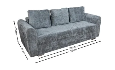 Canapea Extensibilă Lacrima Memory Mini, Gri închis