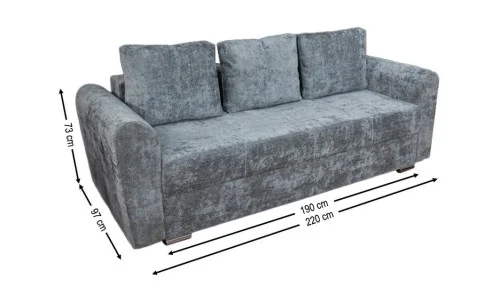Canapea Extensibilă Lacrima Memory Mini, Gri închis