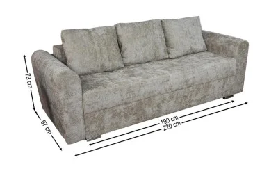 Canapea Extensibilă Lacrima Memory Mini, Maro Deschis - Kim 3