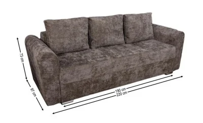 Canapea Extensibilă Lacrima Memory Mini, Maro