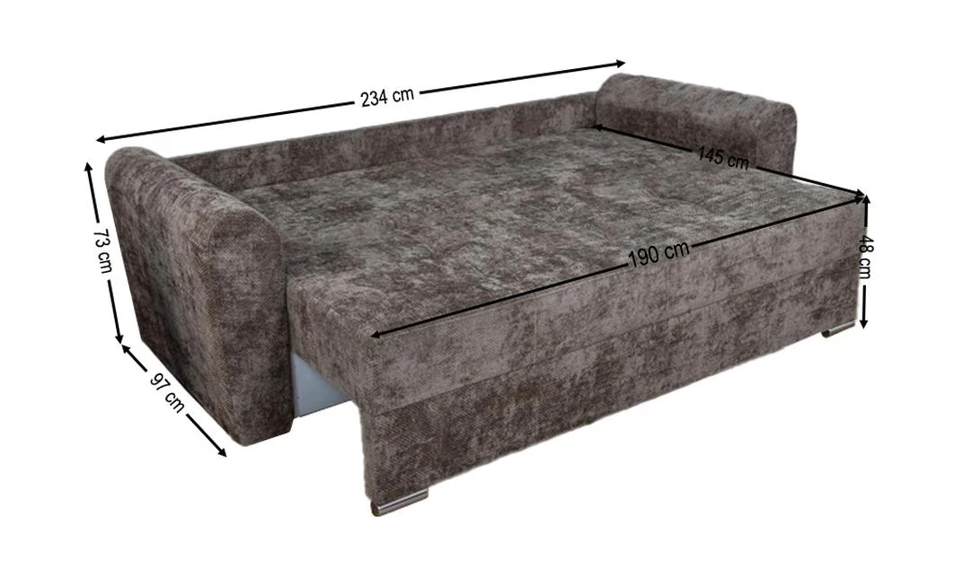 Canapea Extensibilă Lacrima Memory Mini, Maro 4