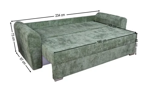 Canapea Extensibilă Lacrima Memory Mini, Verde