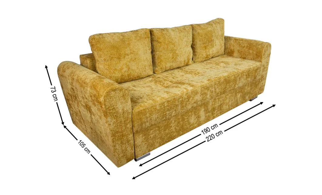 Canapea Extensibilă Lacrima Bonell Max, Muștar 1