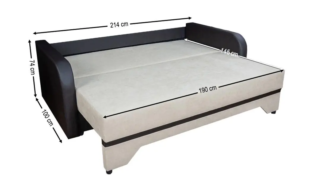 Canapea Extensibilă Corina Bonell Mini, Bej deschis 5