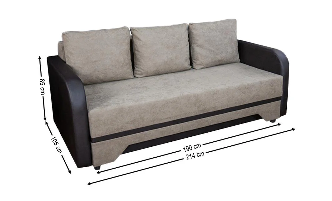 Canapea Extensibilă Corina Memory Max, Maro deschis 1